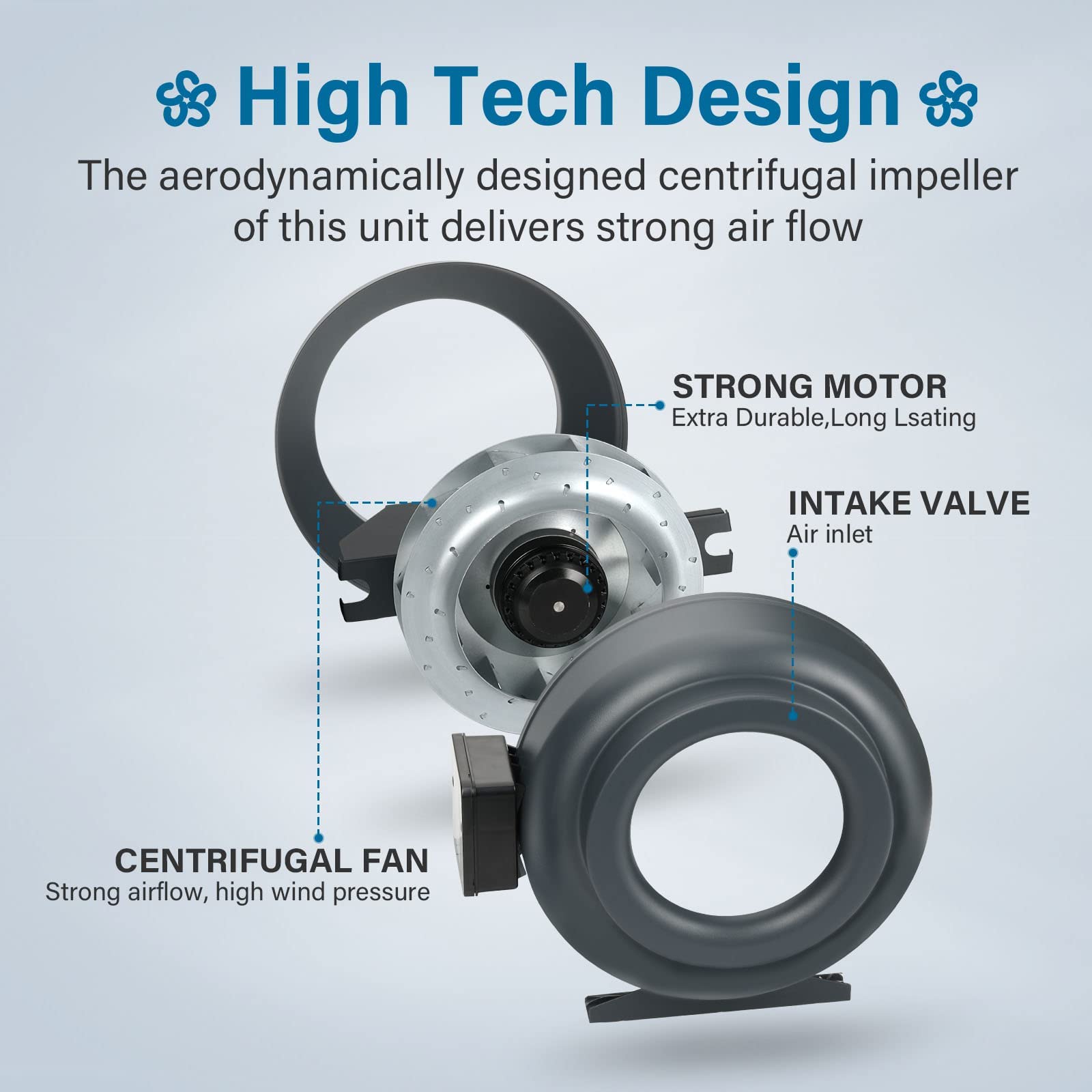 Amazon.co.jp: iPower 10インチ ダクトインラインファン